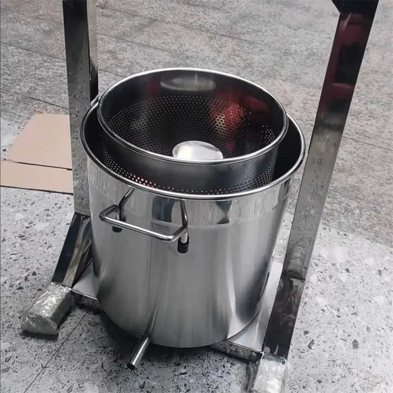 

Коммерческая ручная гидравлическая соковыжималка для фруктов емкостью 22 л, ручной пресс для винограда из нержавеющей стали, маленькая машина для прессования виноградного вина