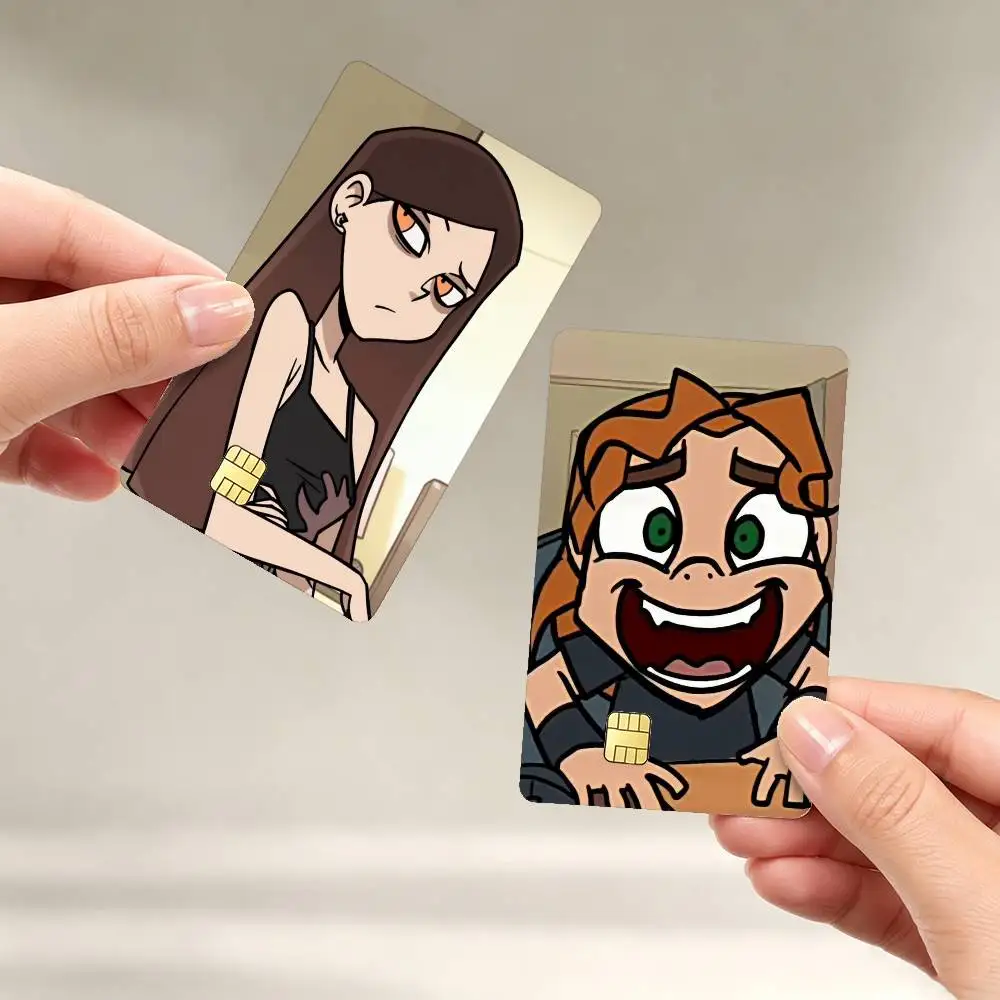 M-Metal Family Biker Mom Vintage Heavy Metal Anime Sticker Film Tape Skin for Credit Card Debit Card Waterproof Stickers