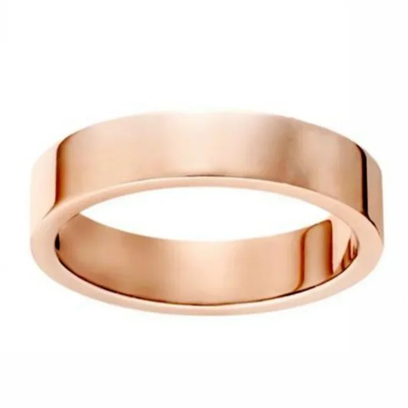 

Rose Gold Plain Polished Wedding Band Ring