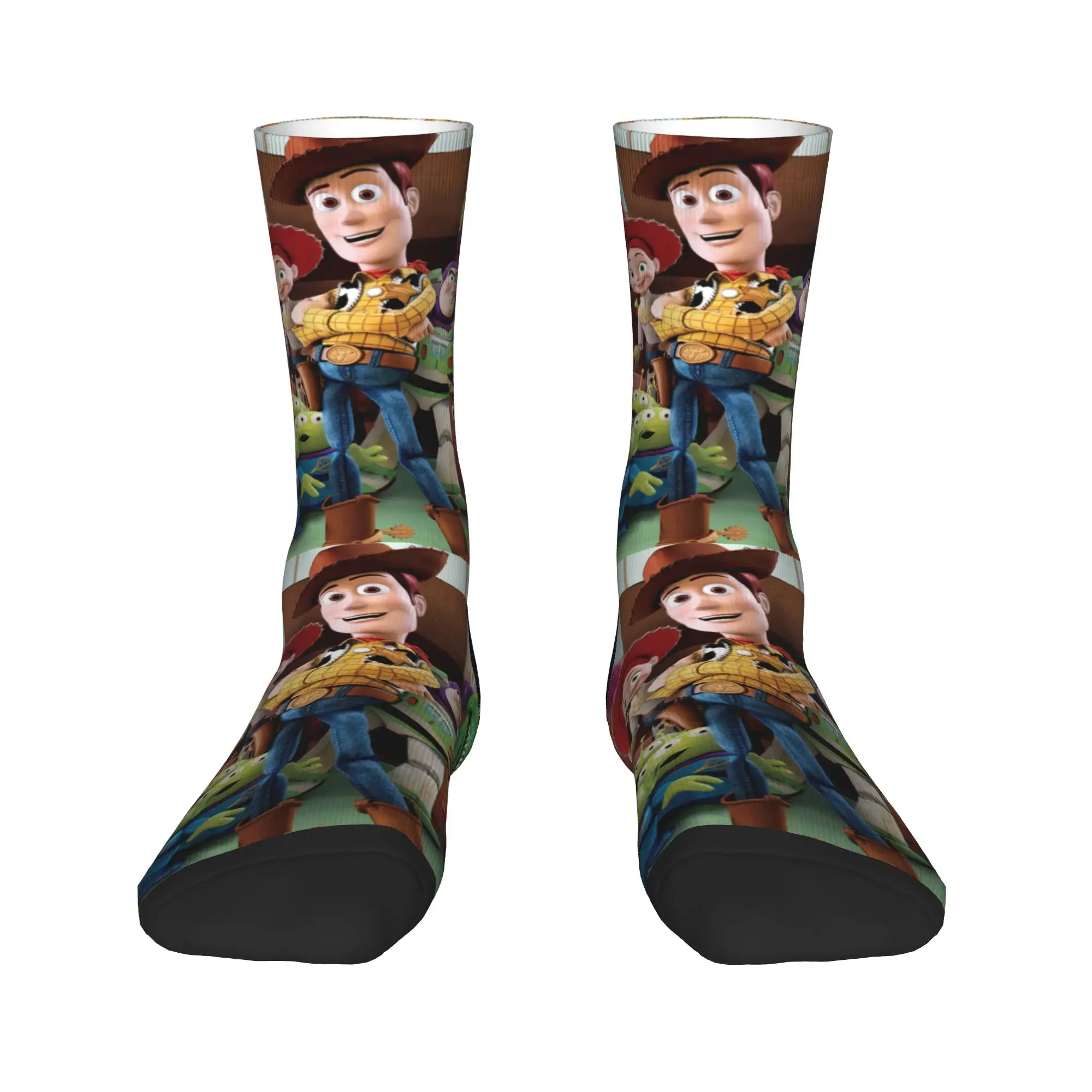 

Novelty Printing Cartoon Toy Story Socks for Men Women Stretch Summer Autumn Winter Crew Socks