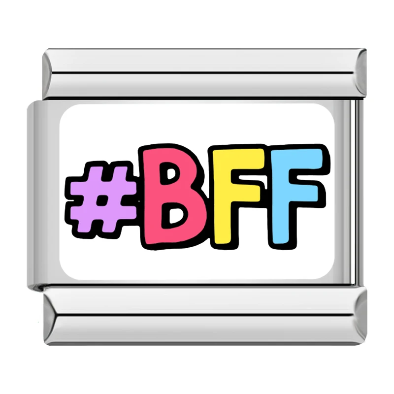 Bracelet à breloques italiennes en acier inoxydable coloré pour femme, lien de perles, bijoux à bricoler soi-même, amour reine, manucure, ajustement, 9mm, nouveau, 2024