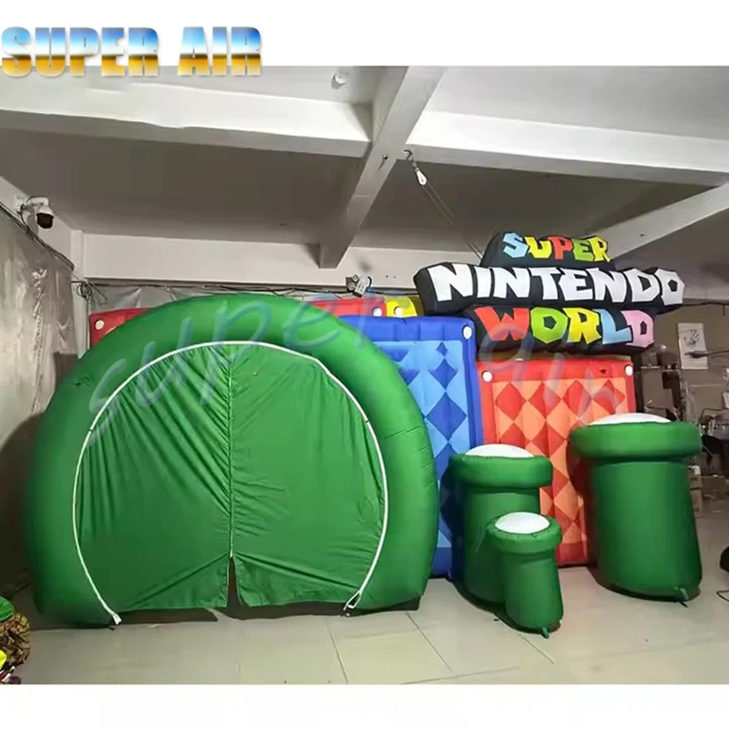 Arc gonflable de parc à thème de jeu de conception merveilleuse avec logo publicitaire pour la décoration