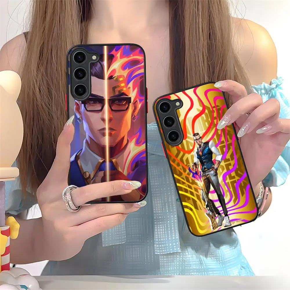 

Valorant Chamber Mobile Phone Case for Samsung Galaxy S25 S24 S23 S22 S21 Plus FE Ultra Colour Silicone Protective Pretty Luxury