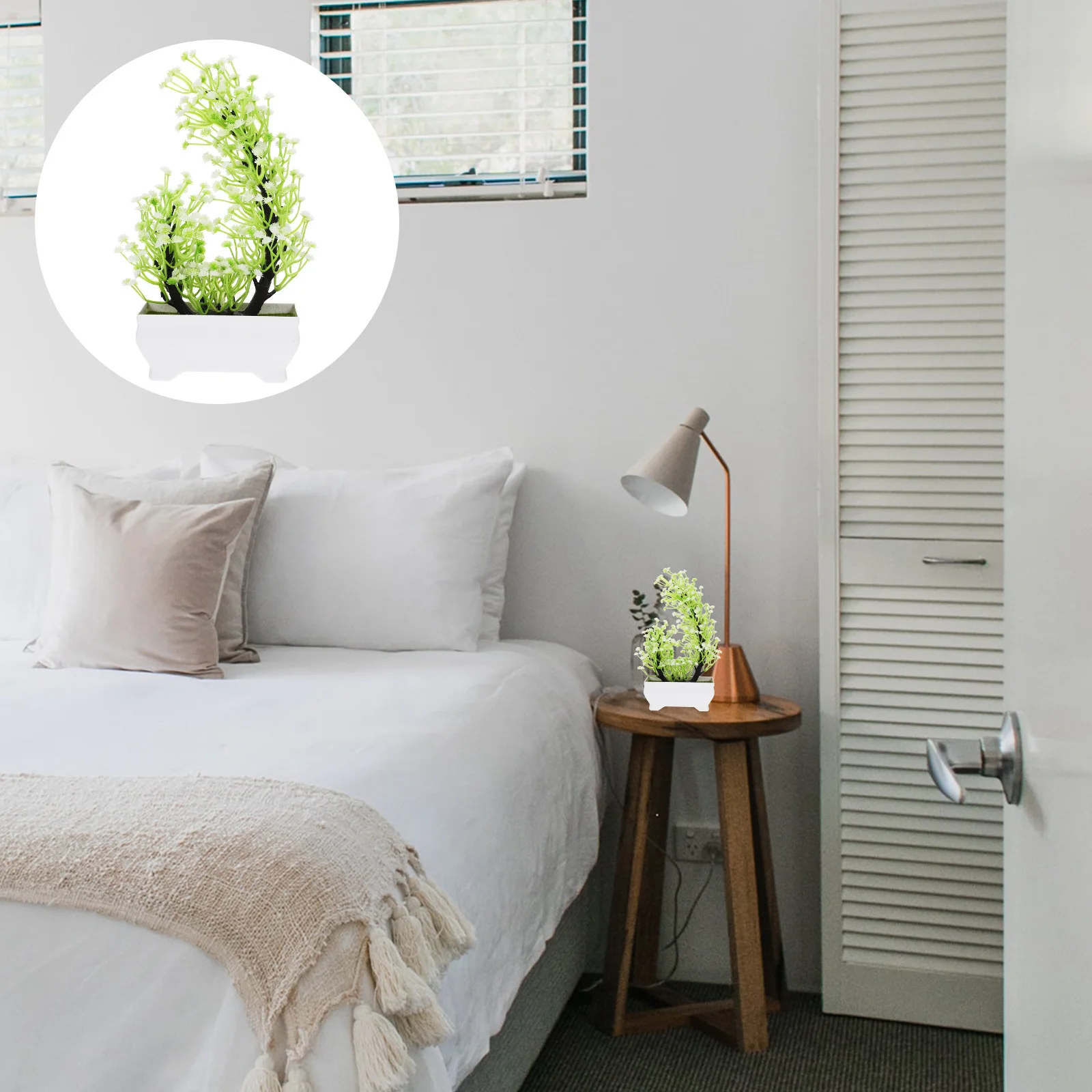 

Simulation Potted Plant Fake Bonsai Landscape Desktop Decoration Lifelike Artificial Plants Indoor Home Garden Decor