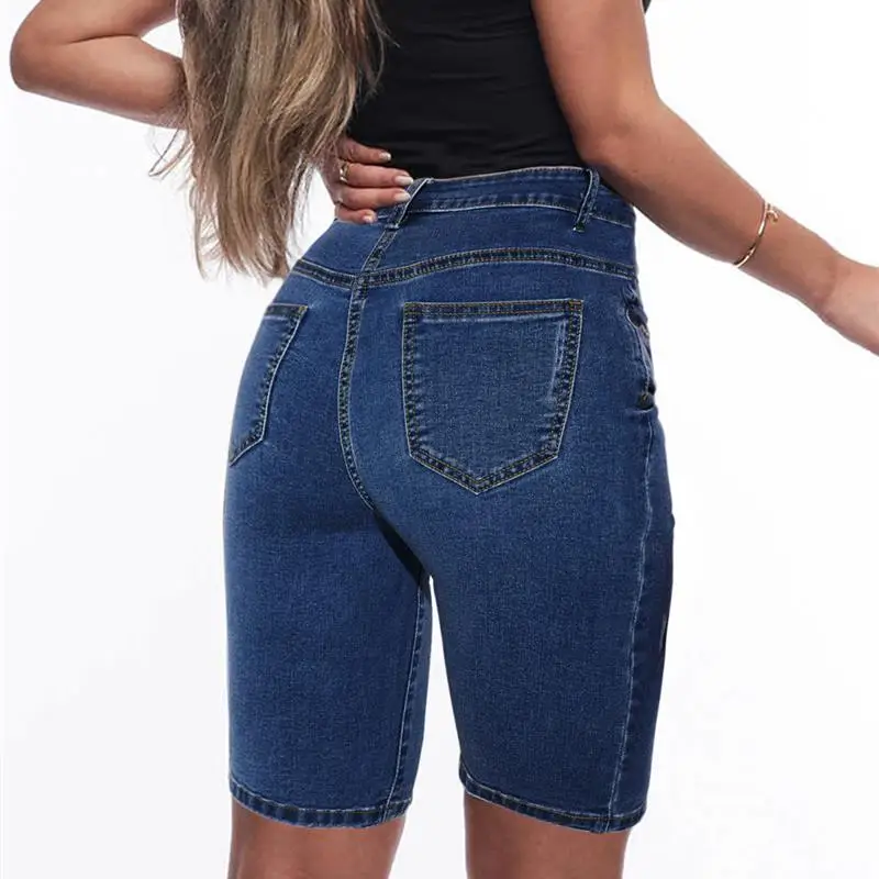 Jeans di media lunghezza casual attillati a gamba dritta più venduti eBay transfrontalieri da donna Faion Stagione primaverile Lunghezza cinque quarti