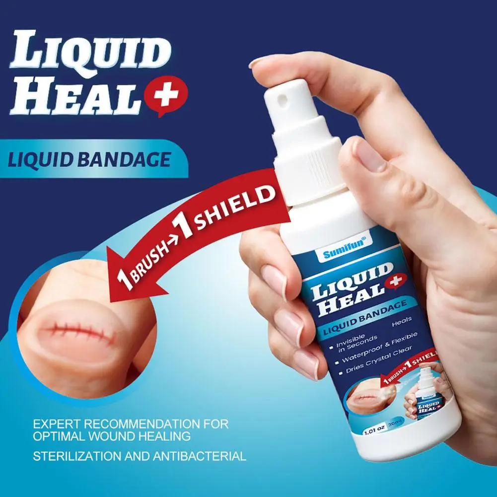 

30ml Wound Care Liquid Spray Promote Wound Healing Waterproof Breathable Band Aid Mist Fast Drying Dressing Liquid Adhesive Tape
