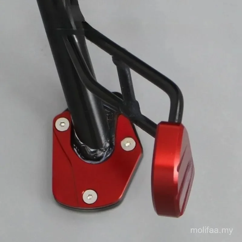 Motorcycle CNC Aluminum Foot Stand Enlarged Plate For SYM ADXTG 400 Side Support Kickstand Enlarger Pad Accessories view 3