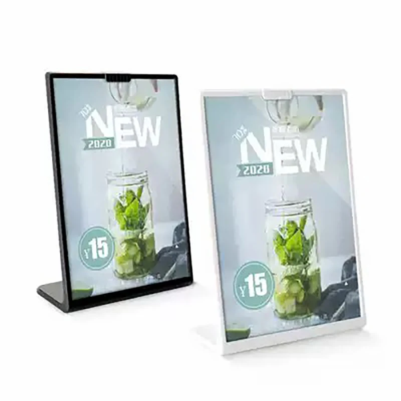 1PS A4Acrylic Panel Menu Display Stand L-Shaped Vertical Table Card Table Brand High-End Plastic Wine Catalog Menu Name Card