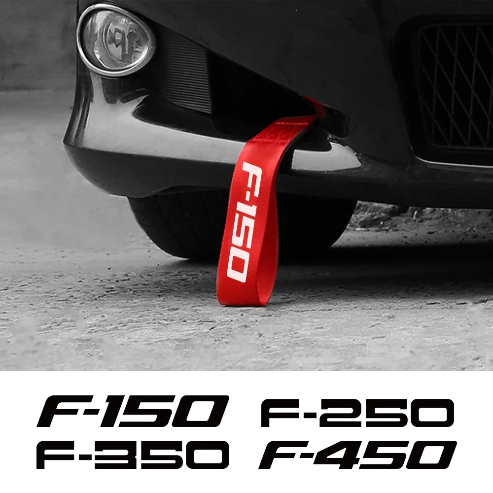 Car Towing Rope Trailer Tow Strap Auto Exterior Accessories For Ford F350 2003 F150 1994 F250 F450 RC V10 Decals Raptor Emblem