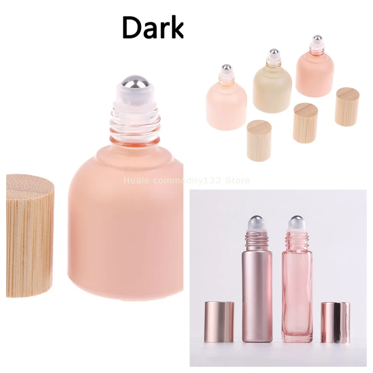 5/10ml Portable Essential Oil Bottle Morandi Glass Refillable Perfume Bottle Travel Roll On Essential Oil Roller Bottle
