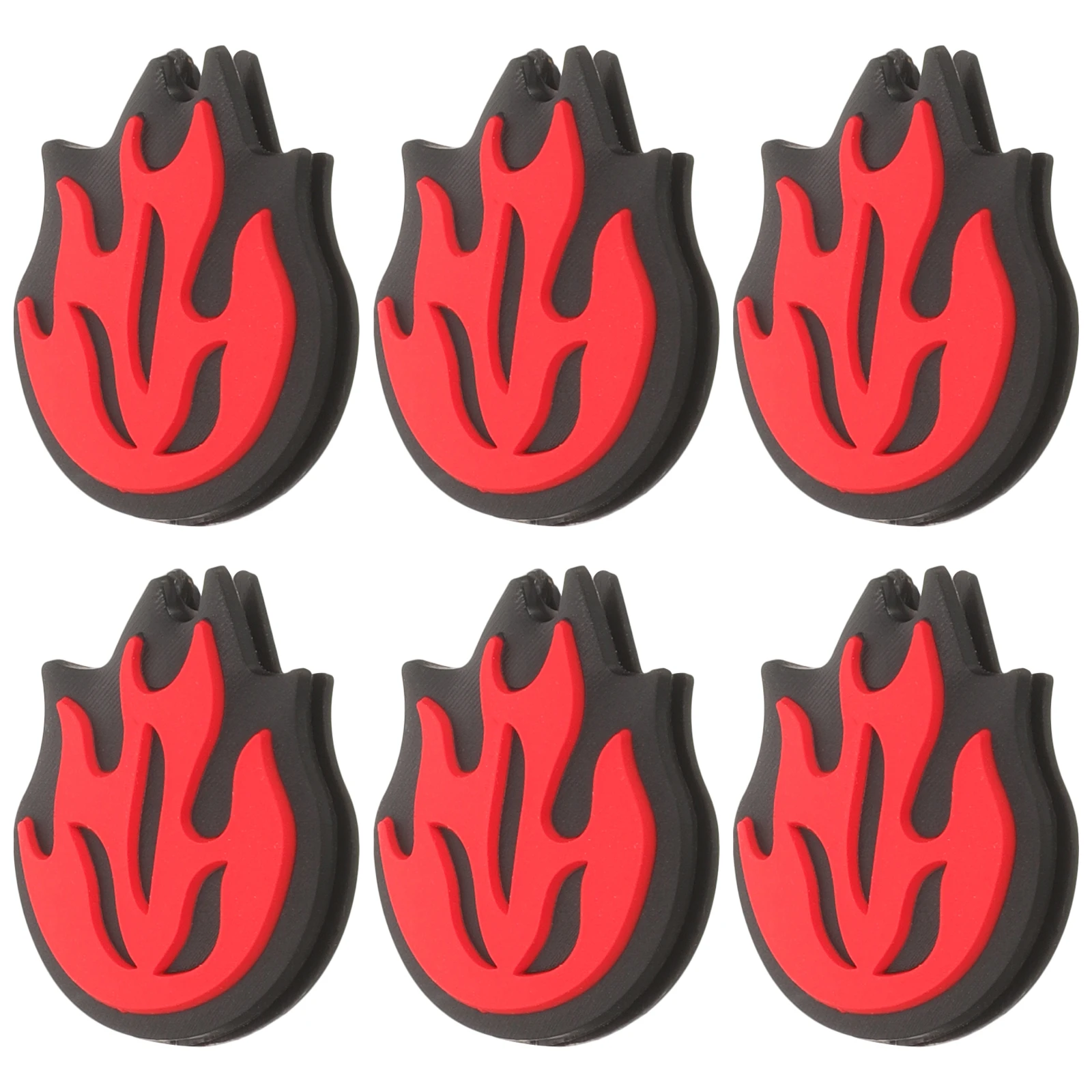 

6Pcs Tennis Racket Dampener Silicone Shock Absorber Fire Shape Lightweight Tennis Vibration Dampeners Racket Accessory
