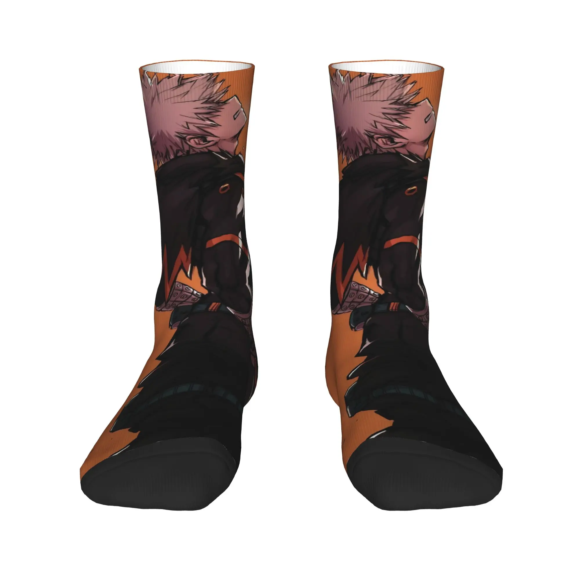 Носки в стиле аниме Katsuki Bakugo, дизайнерские чулки, противопотные носки для пар, теплые мягкие осенние повседневные носки для скалолазания