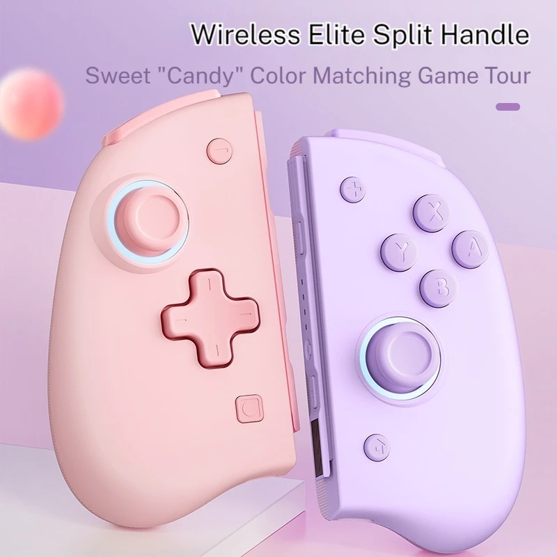 Candy Pop GamePad for Switch / Turbo Auto-fire One button to wake up Six-axis somatosensory Colorful RGB Light E-sports Games