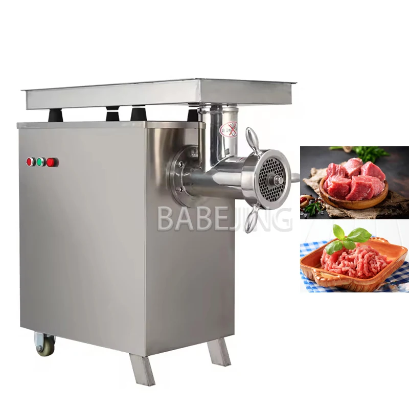 مفرمة لحم كهربائية متعددة الوظائف وأوتوماتيكية بالكامل على نطاق واسع، مفرمة طعام بالفلفل الحار والثوم