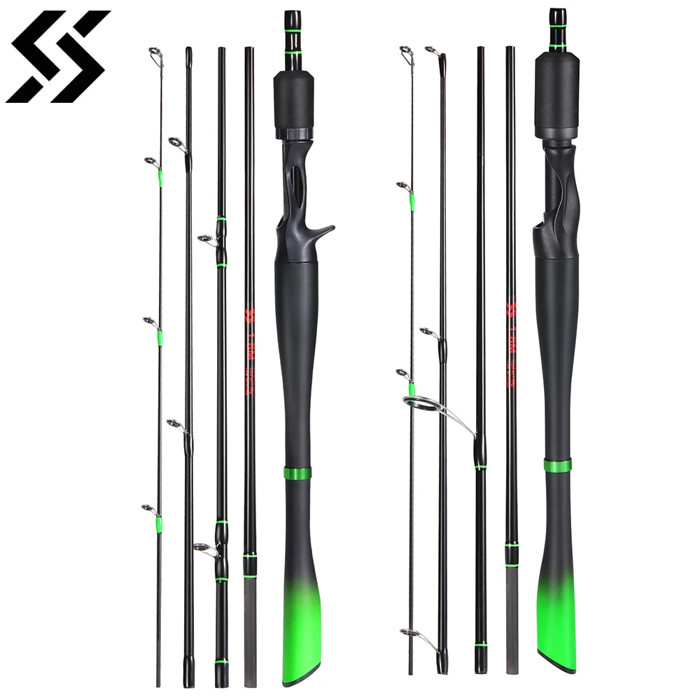 

Sougayilang 5 Sections Fishing Rod 1.8m-2.4m Carbon Fiber Spinning Casting Fishing Rod Freshwater Carp Pike Bass Fishing Tackle