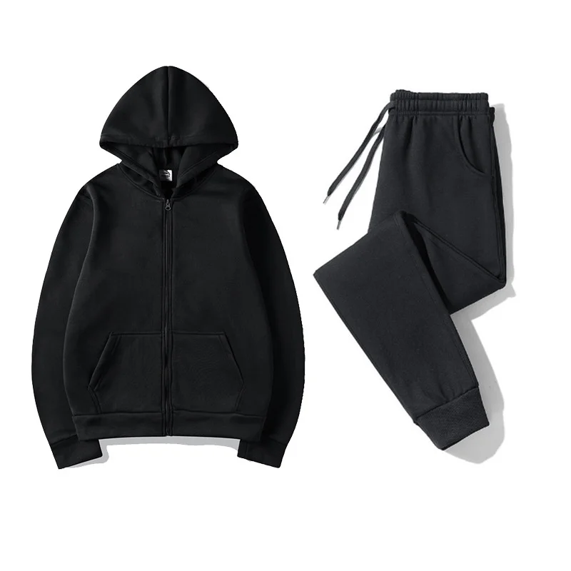 2026 spring autumn Men's Tracksuit Fashion Daily Sweatshirts Men Hoodies+Pants suit Sportswear zipper Cardigan male casual suit