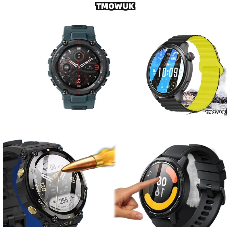 

For Amazfit GTR Cheetah Pro Active Edge Balance 2 Falcon - Anti - Scratch 9H Hard Tempered Glass Screen Protector, HD For Smart