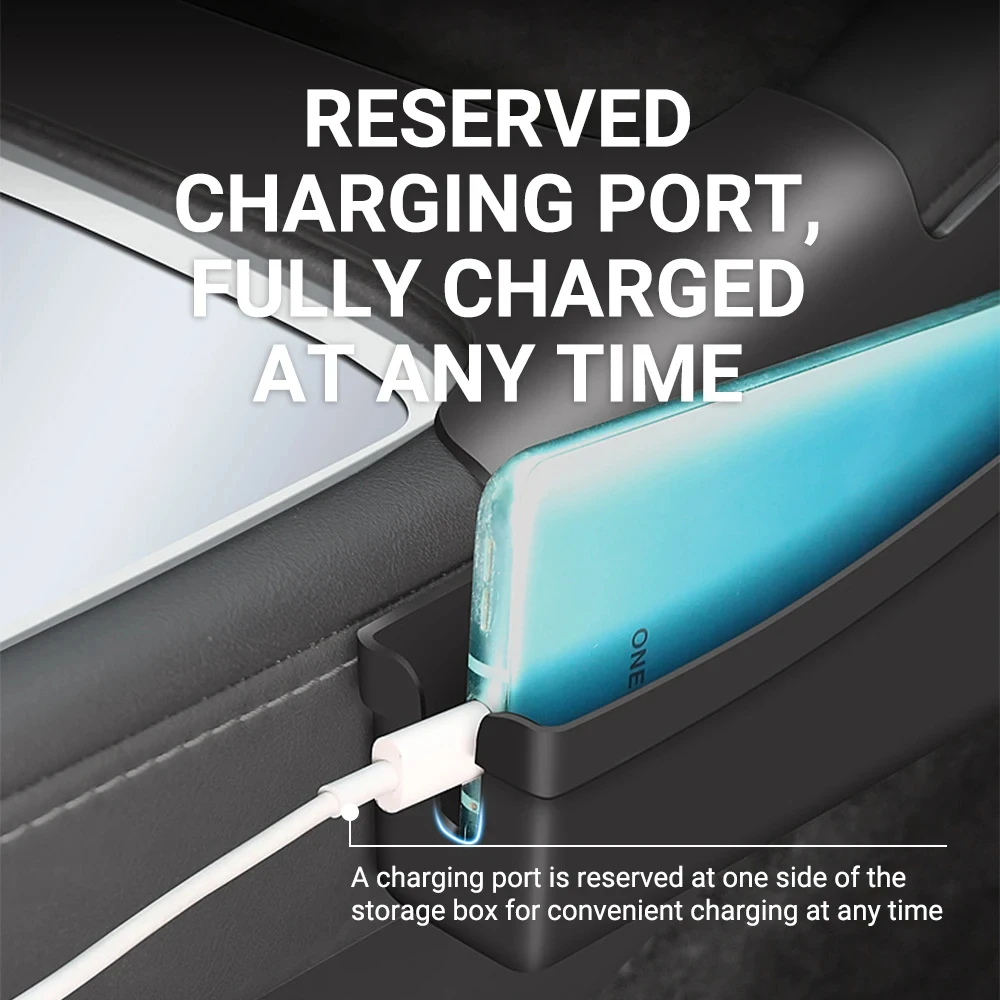 

Central Control Storage Box Armrest Storage Box Fit For Tesla Model 3 Model Y No Need To Drill Adhesive Pasting