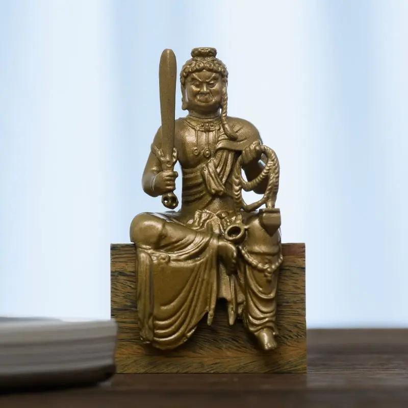 Immovable Wisdom King Bodhisattva Figurine, Rooster-Themed Statue, Portable Buddha Statue
