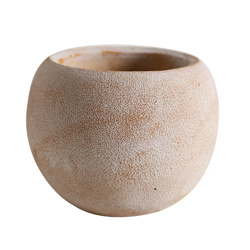 

Скандинавский маленький круглый цементный цветочный горшок красный кирпич садовый орнамент цветочный горшок сочный горшок оптовая продажа