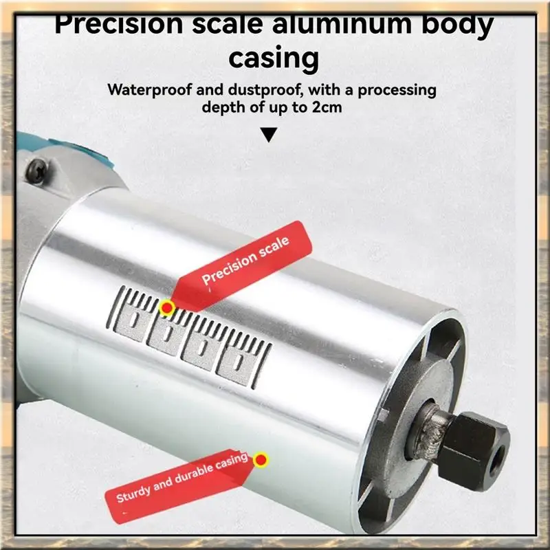 Apr.Electric Trimmer 220V Wood Router Woodworking Milling Engraving Slotting Machine Linear Guide Rail EU Plug