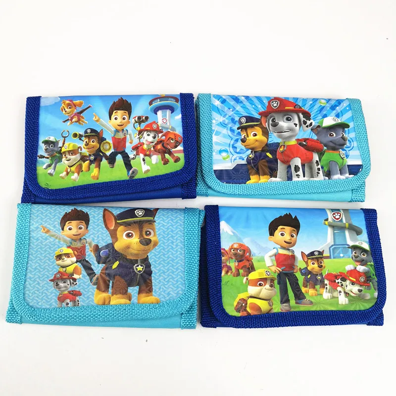 1pcs  Paw Patrol Kids Wallet With Zipper Cute Catton Coin Purse  Storage Bag Party Supplies Boys Girls Pouch Birthday Gift