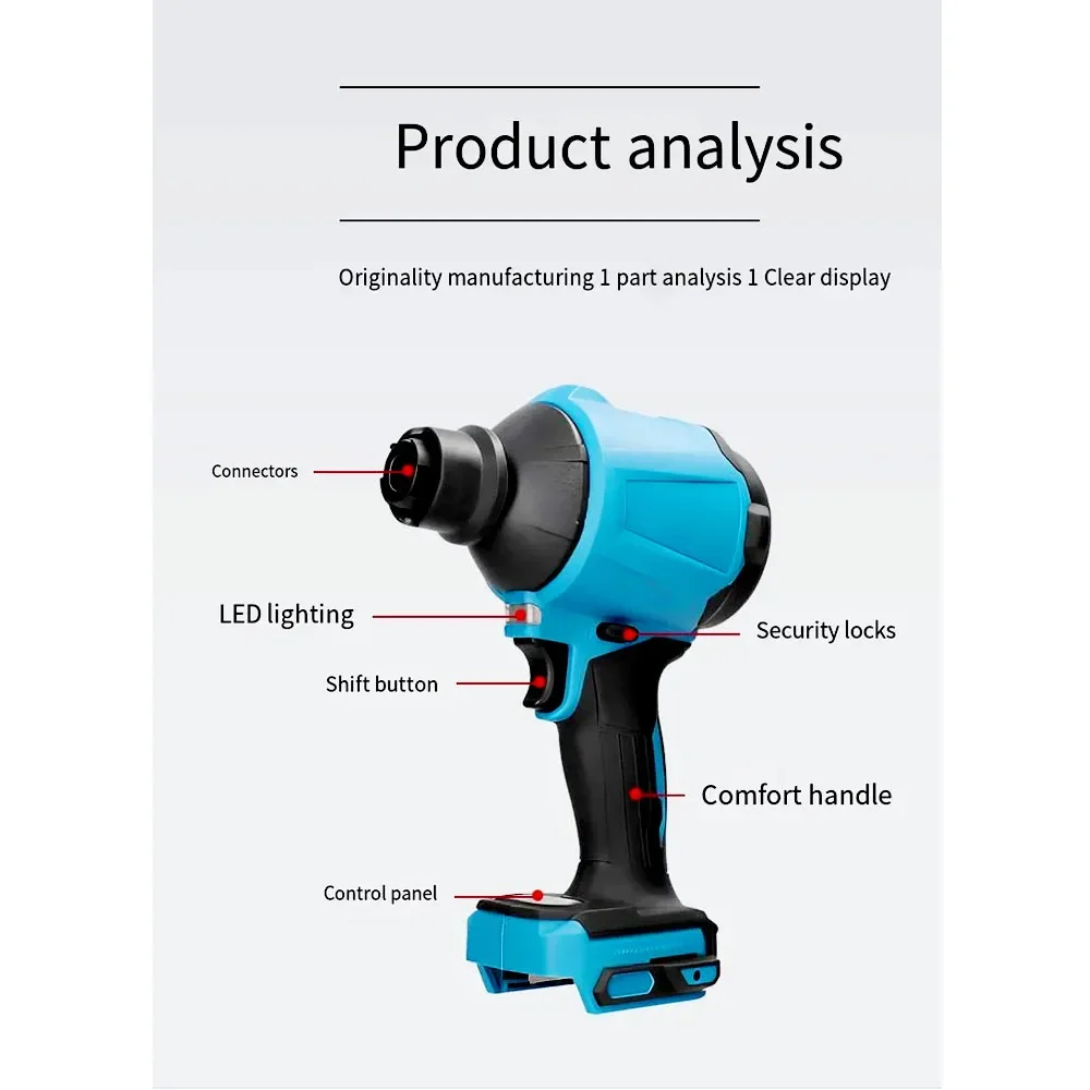 

For Makita DAS180 lithium-ion battery electric dust removal, automotive beauty dust removal, and air gun dust removal