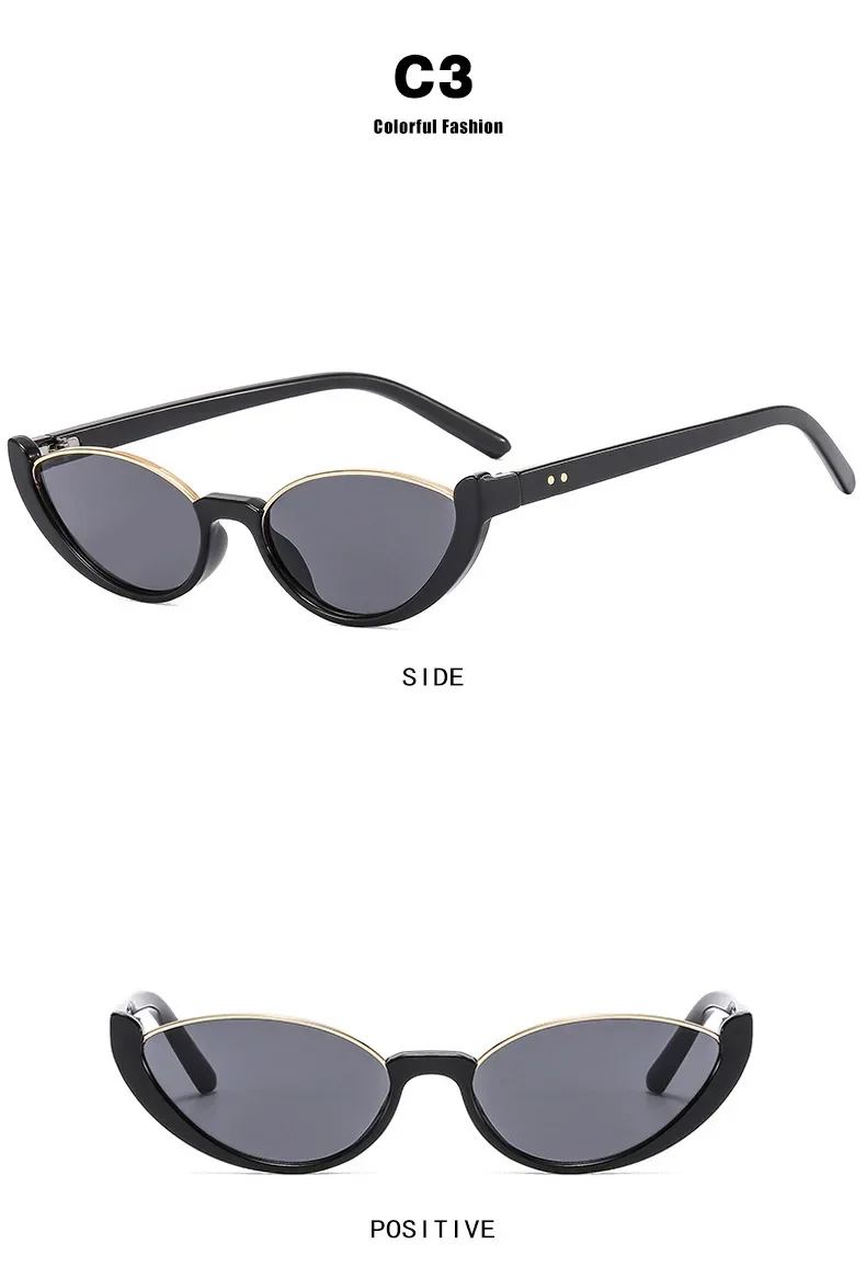Damen-Sonnenbrille mit halbem Rahmen, Metallscharnier, personalisierte Avantgarde-Sonnenbrille und Accessoires – Detail 11