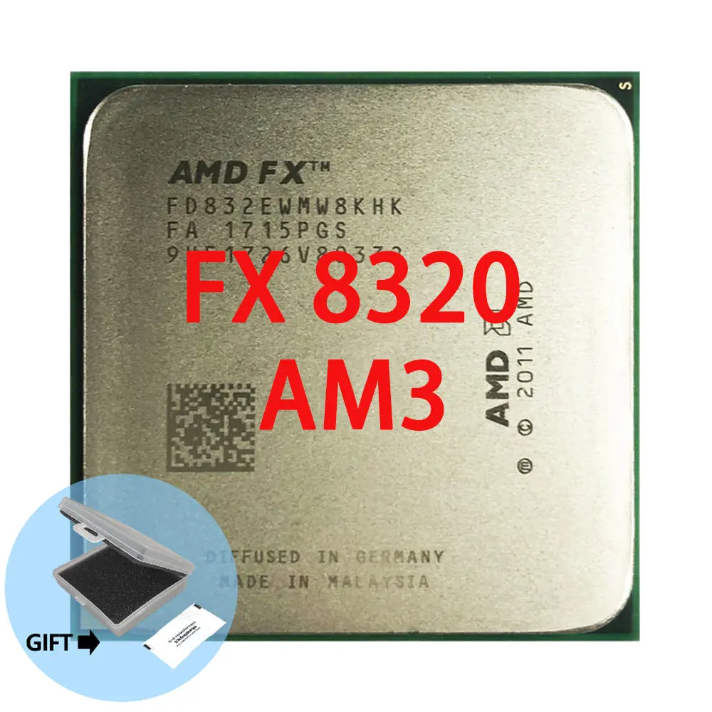 

AMD FX-Series FX-8320 FX 8320 3.5 GHz Eight-Core CPU Processor FD8320FRW8KHK Socket AM3+