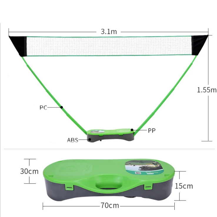 

Игровая тренировка, прочная сетка для бадминтона, портативная волейбольная теннисная сетка, подставка, набор сеток для бадминтона