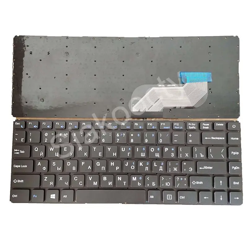 Teclado do portátil para multilaser legacy pc150 ML-WI09 pc151 30011007 russo ru preto nenhum quadro vazio 2 pinos com botão de energia novo