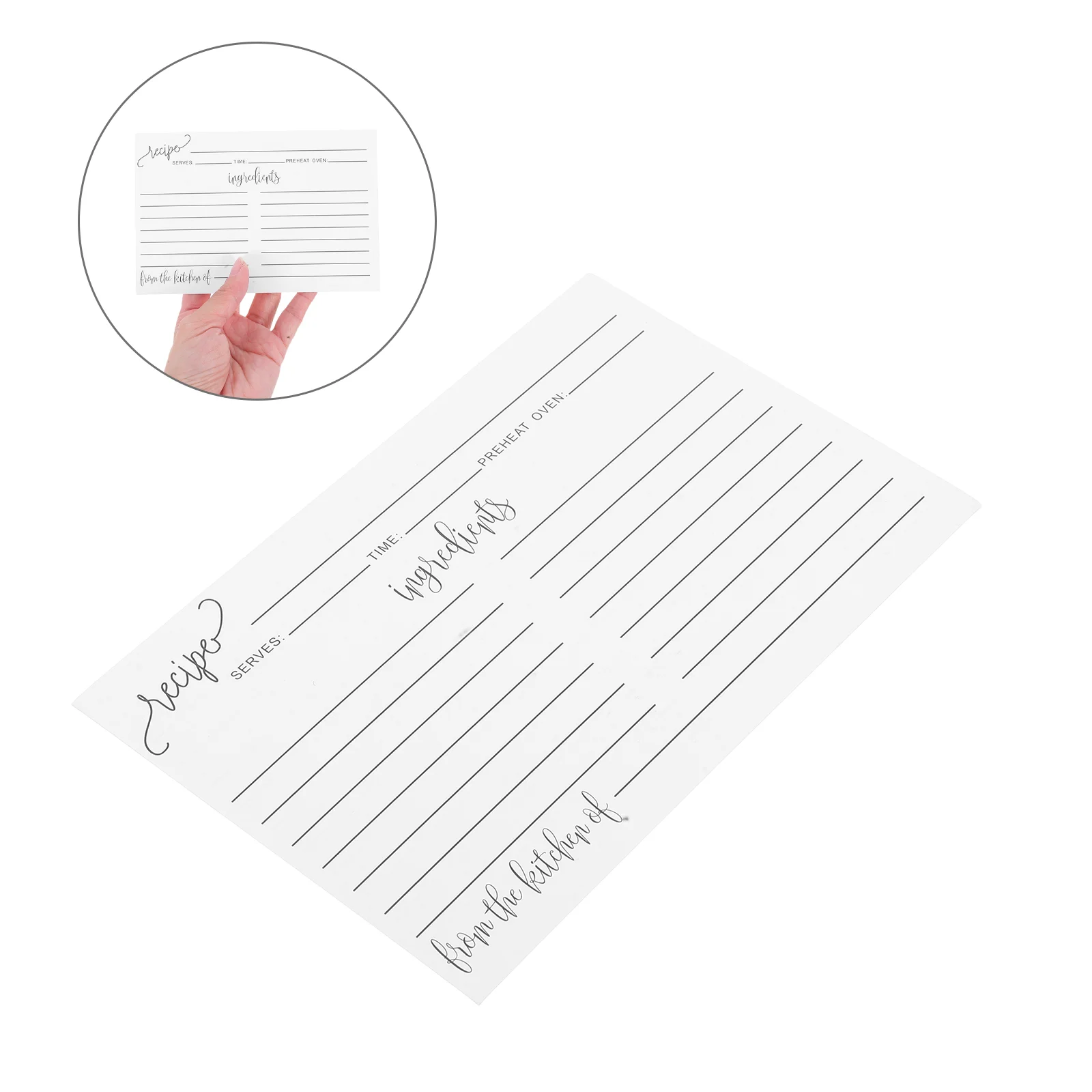 

50 PCS Recipe Card Recipie Cards Mason Jar Double-sided Business Coffee Vintage Bridal Shower