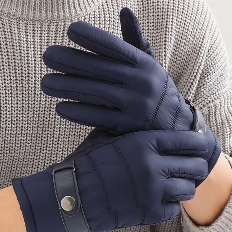 الخريف والشتاء القطيفة أسفل القماش النسخة الكورية لمس ركوب الخيل والقيادة يندبروف ودافئة قفازات من جلد الغزال