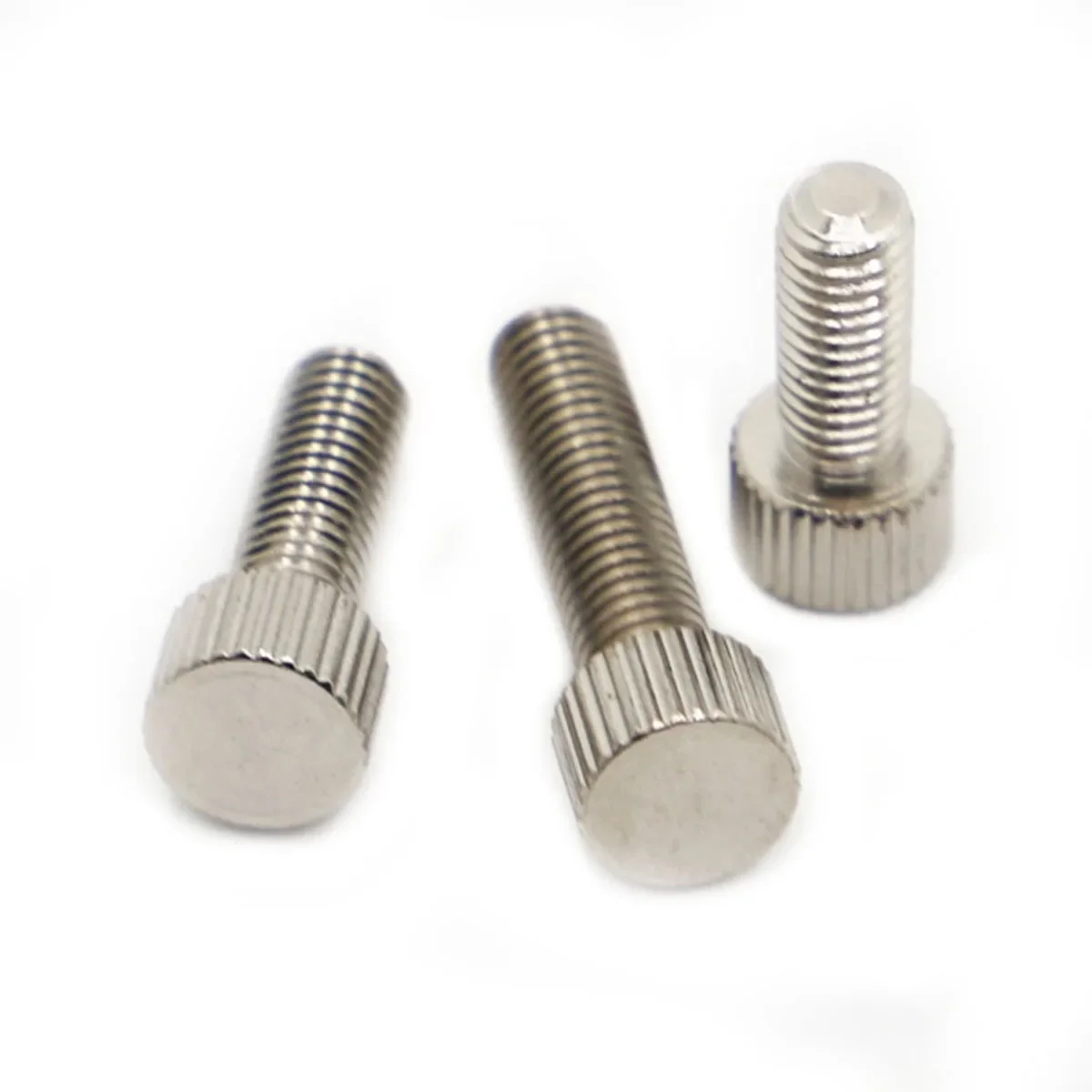 5pcs M3 M4 M5 M6 Nickel Plated Steel Thumb Screws Plain Type Metric Knurled Head Manual Adjustment Screws