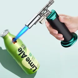 High Temperature Blue Flame Jet Gas Lighter Outdoor Cigar BBQ Cooking Butane Refillable Metal Welding Gun