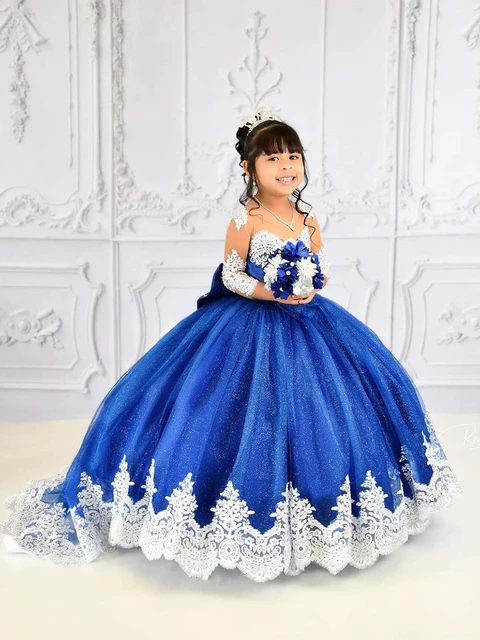 Shops vestido azul de princesa infantil