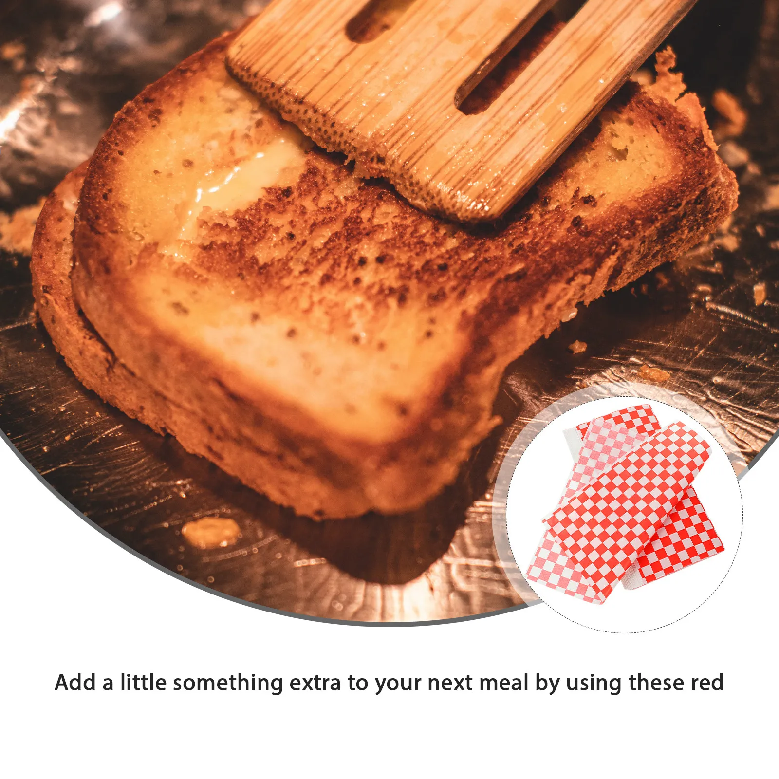 

100 Sheets Checkered Food Wrapping Paper Red White Coated Paper 11x10.2inch Sandwich Wrap Grease Resistant for Party Placemat