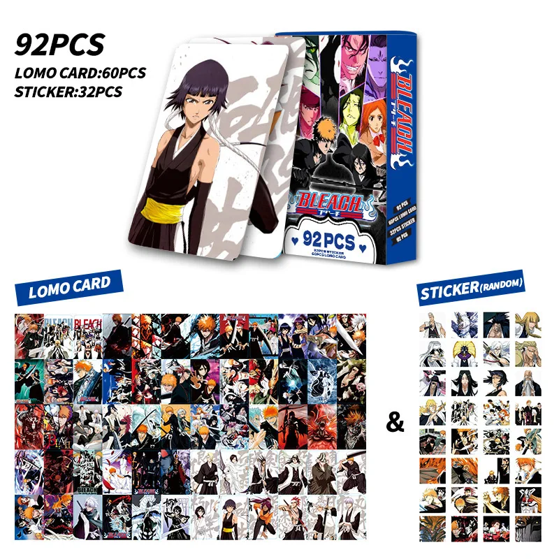 NEW 92 PCS Anime Bleach Lomo Card Double-sided Hd Color Printing Picture Collection Card Gifts