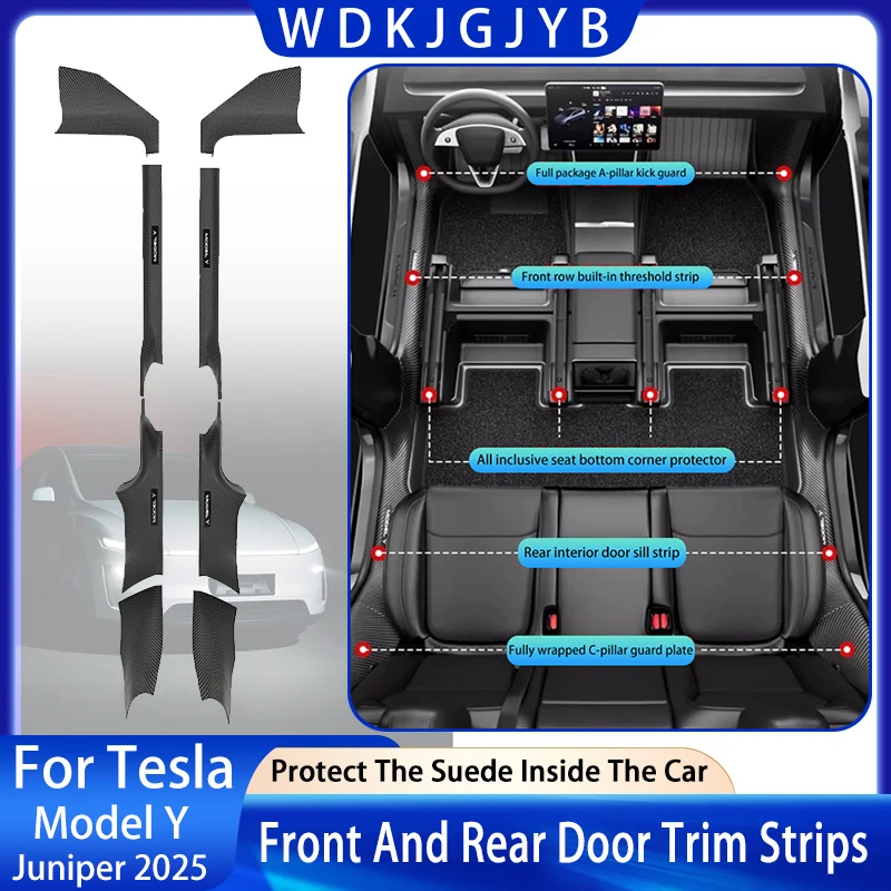 

Для Tesla Model Y Juniper 2025+ декоративная панель на порог передней и задней двери, новый автомобиль, незаменимый ABS, пылезащитный, водонепроницаемый, полоса на порог