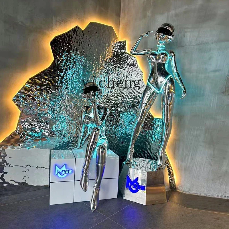 b20 Future Ji Sculpture Empty Mountain Base Decoration Mechanical Ji Art Figure Large Floor Sitting Decoration