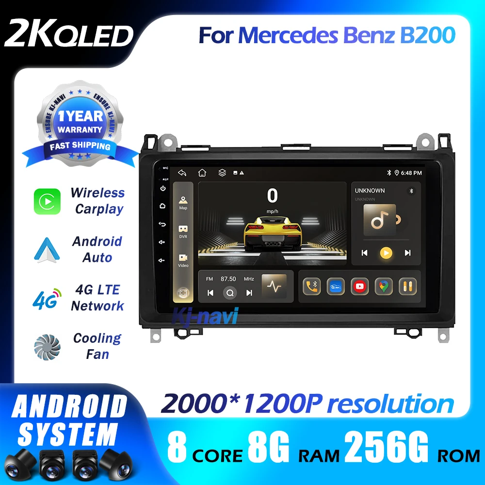 

Android 14 Car Radio For Mercedes Benz B200 Sprinter W906 W639 AB Class W169 W245 Viano Vito Carplay QLED GPS Navi 2 Din WIFI 4G