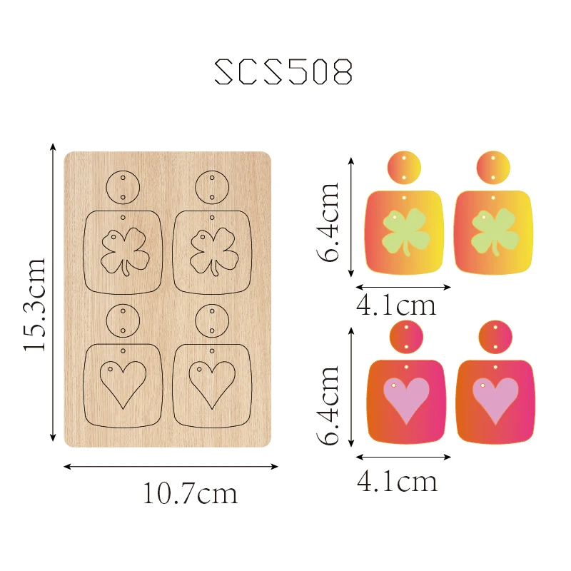 Troquel de cuchillo de corte de madera para pendientes SCS508, utilizado con la máquina