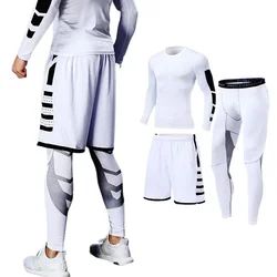 Männer Lauf Trainingsanzug Training Fitness Sportswear Set Compression Leggings Sport Kleidung Gym Engen Jogginghose Rash Guard Lycra