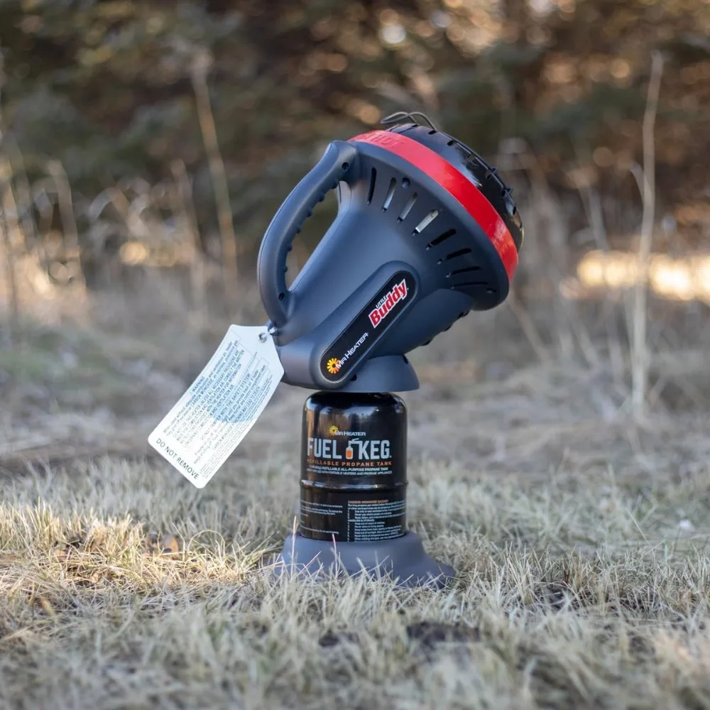 Indoor Safe Propane Heater With ODS & Tip-Over Protection, Heating Area Up to 95 Sq. Ft - Lightweight, Medium - Black/Red