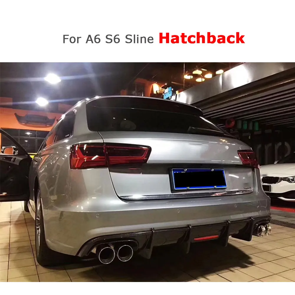 カーボンファイバーリアディフューザーリップスポイラーアウディ A6