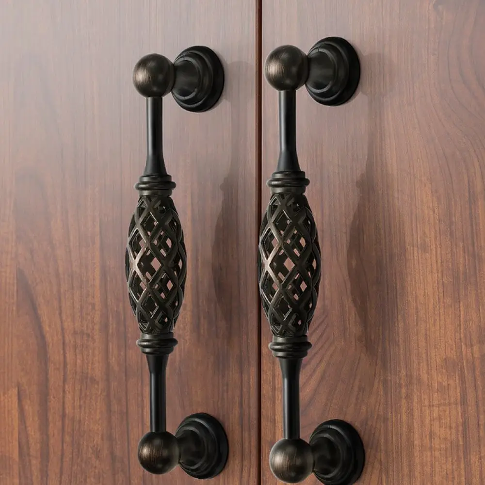 Luxury Birdcage Design Drawer Handles Antique Bronze Pulls For For YiJia Kitchen Cabinet Cupboard Wardrobe Door Hardware