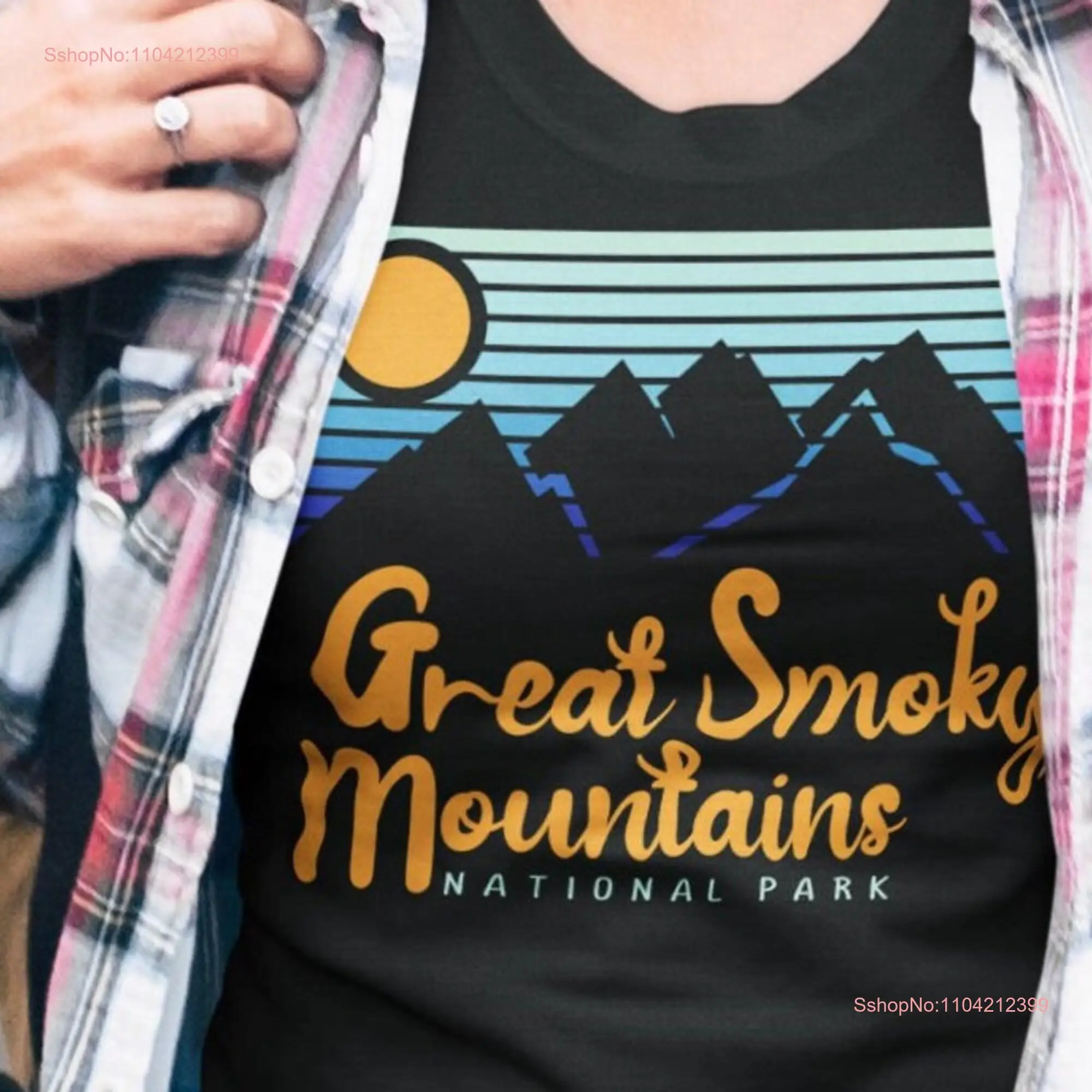 Great Smoky Mountains T shirt North Carolina National Park Retro Mountain for Vacation long or short sleeves