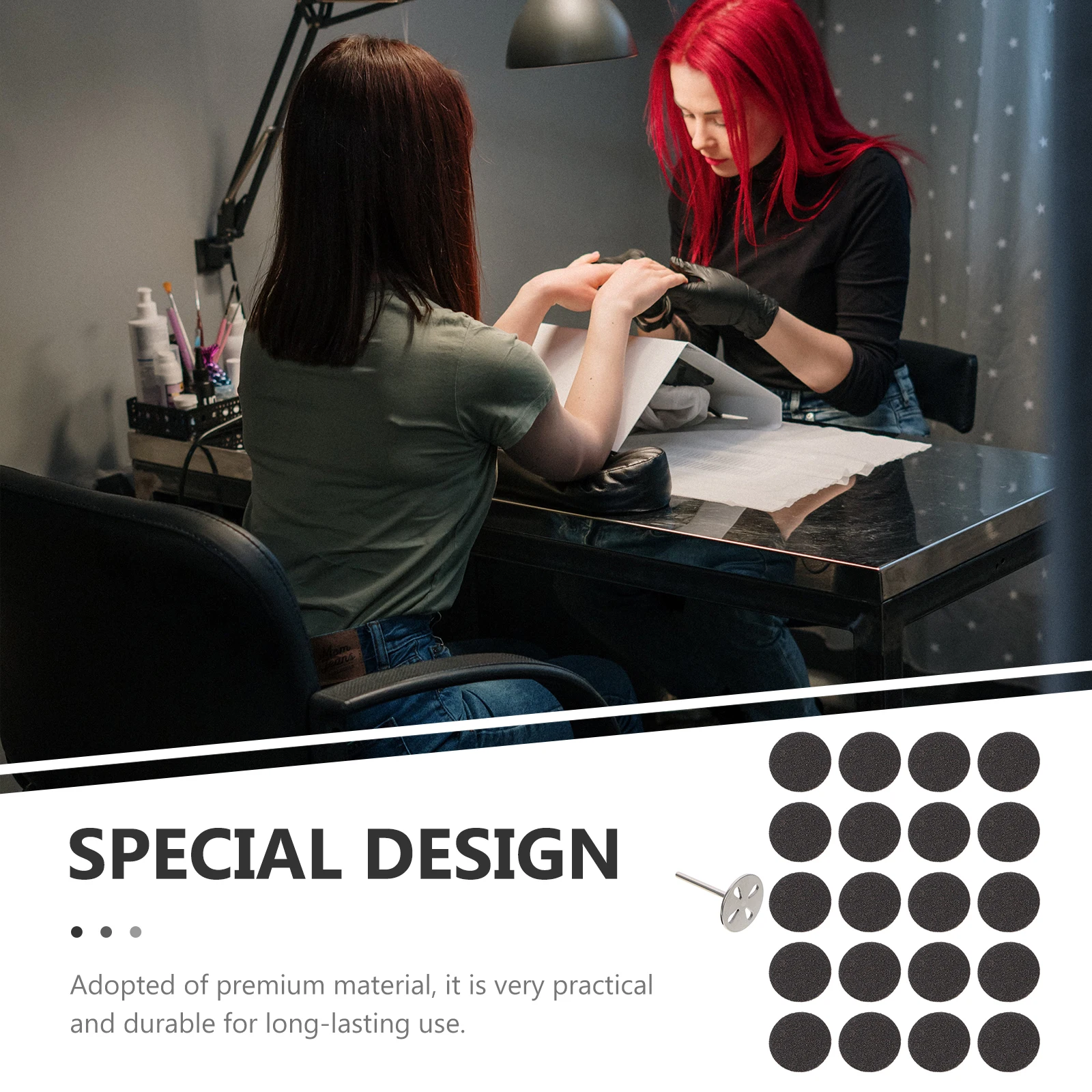 أوراق تلميع الأظافر S أقراص الورق أدوات باديكير مانيكير طحن شرائح مزيل الجلد الميت الفولاذ المقاوم للصدأ الحجر البركاني