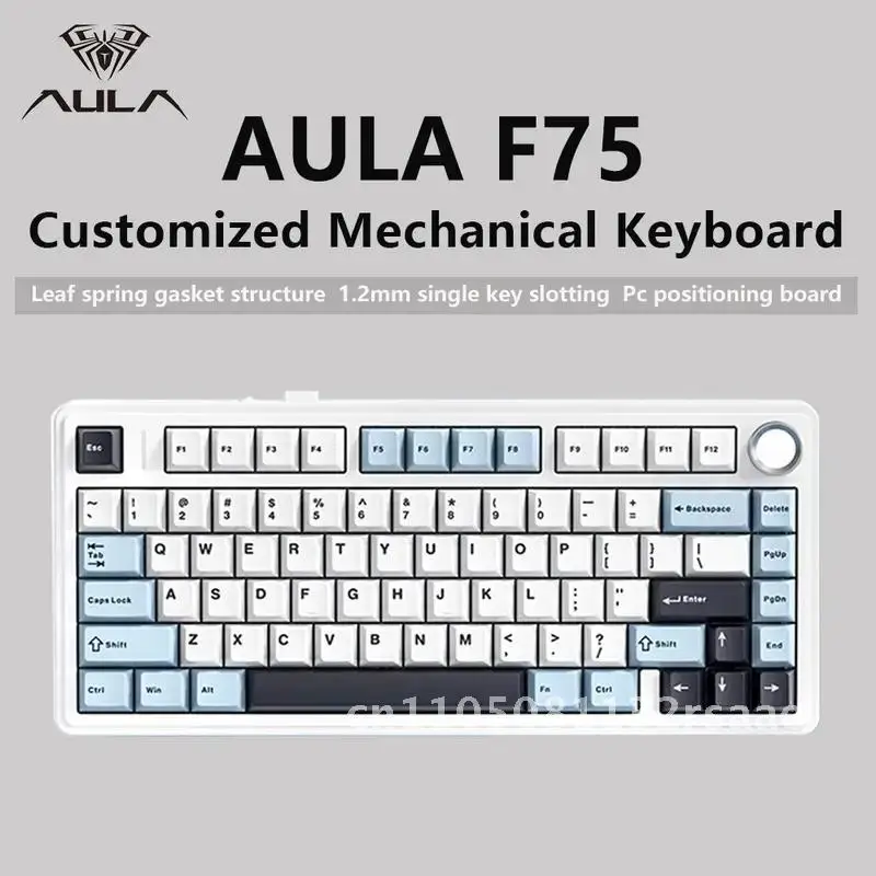

AULA Tarantula F75 Беспроводная механическая игровая клавиатура, трехрежимная индивидуальная полная клавиша, прокладка с возможностью горячей замены, структура 2,4