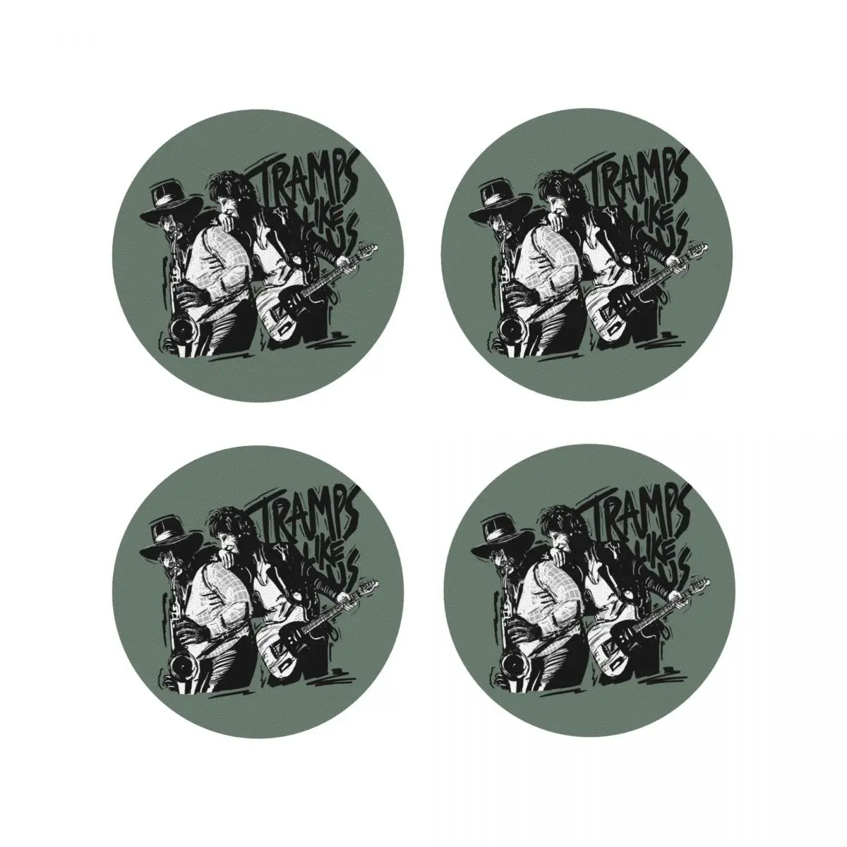 

Брюс Спрингстин Рок-группа Рок-группа Зеленые подставки Кухонные салфетки Изоляционные кофейные коврики для чашек для декора Подушечки для посуды